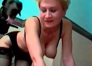 Dirty MILF is enjoying a fuck with a hound