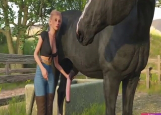 Emily the zoophile exploring her lust with horses