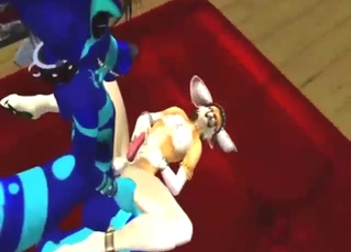 Furry fuck with two zoophilic characters fucking